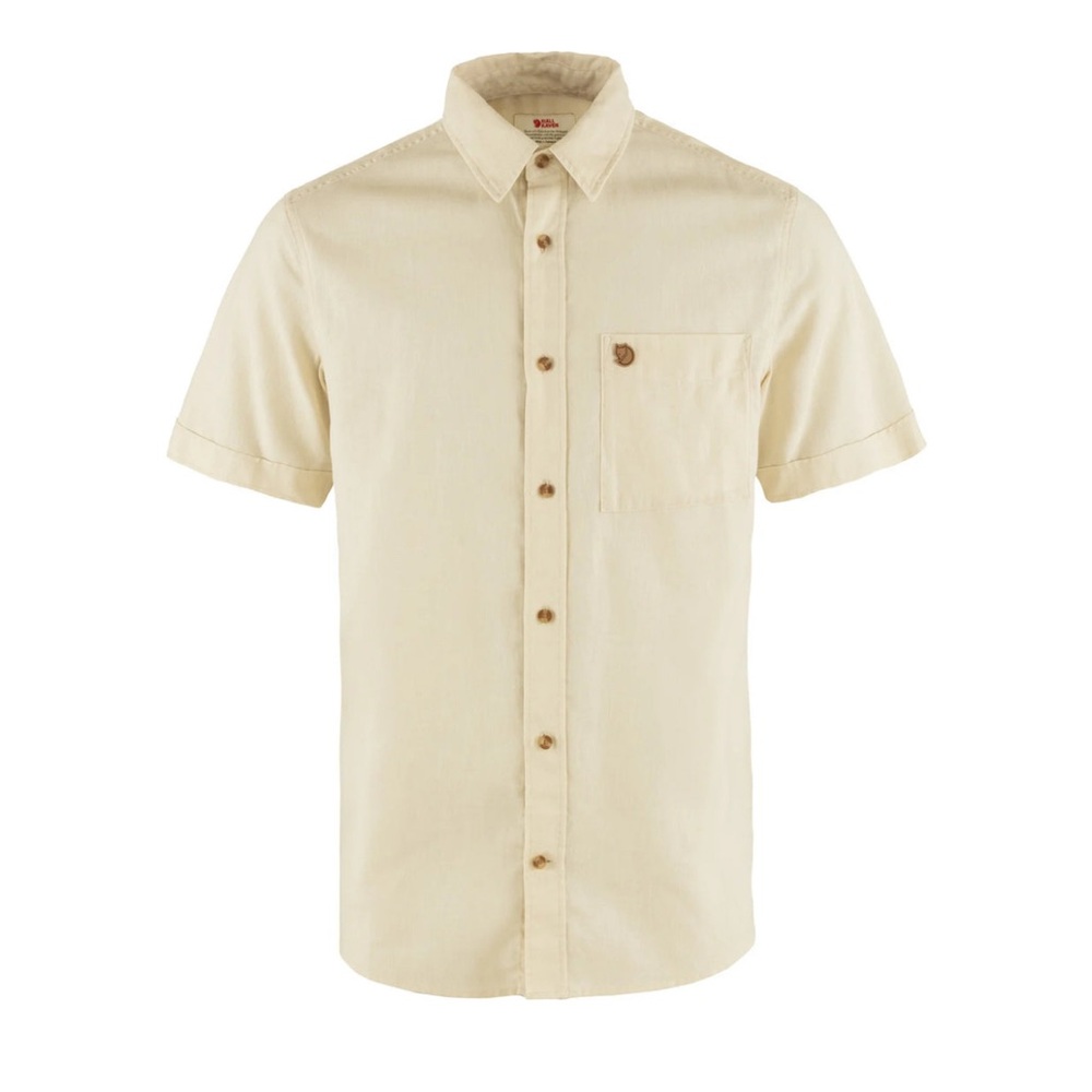 Fjällräven Men's Relaxed Fit Shirt Ovik Travel in chalk white new with tags